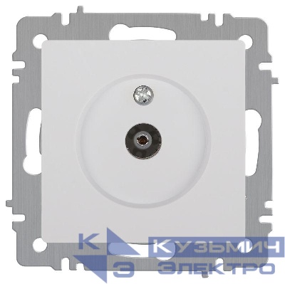 Розетка телевизионная одиночная TV СП Accent 6-301-01 IP20 бел. Intro Б0063601