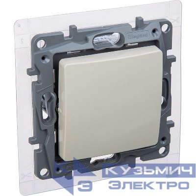 Переключатель 1-кл. Etika 10А IP44 250В безвинтов. зажимы сл. кость IEK 672307