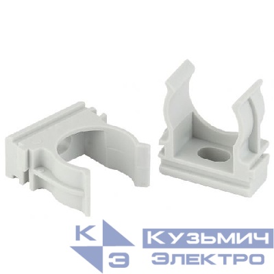 Держатель для труб (клипса) d32мм сер. Эра Б0043236