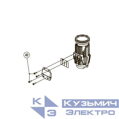 Запчасть №49 для Hybest GSR40A. Болт с внутренним шестигранником