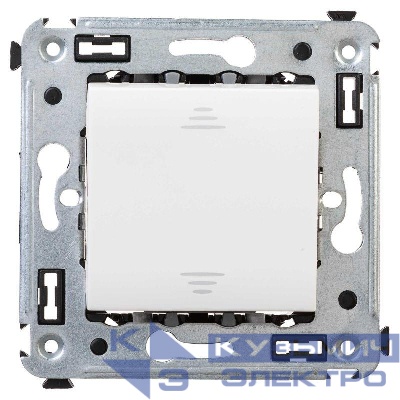 Переключатель 1-кл. 2мод. СП Avanti "Белое облако" 16А IP20 бел. DKC 4400113
