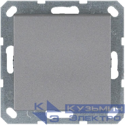 Переключатель проходной 1-кл. 10А IP20 механизм алюм. Jasmart G3012S