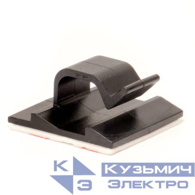 Клипса самоклеящаяся 26х26 черн. (уп.100шт) DKC 25433SR
