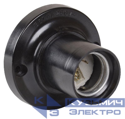 Патрон потолочный E27 Пкб27-04-К21 карболит. с этикеткой черн. IEK EPK12-04-01-K01