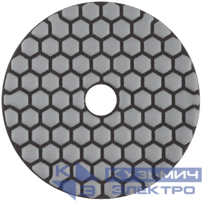 Круг шлифовальный алмазный гибкий АГШК (липучка) сухое шлифование 100мм Р 200 FIT 39853
