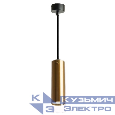 Светильник ML1898 35Вт 230В MR16 D55хH200 потолочн. на подвесе зол. черн. FERON 48747