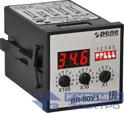 Реле времени ВЛ-90У1 УХЛ4 8А 12...240В 50Гц/пост. 0.1с...999мин 2п счетчик импульсов цифровой индикатор Реле и Автоматика A8223-79681708