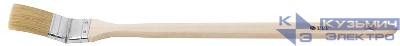 Кисть радиаторная натуральная светлая щетина деревянная ручка 1.5дюйм (38мм) FIT 01214