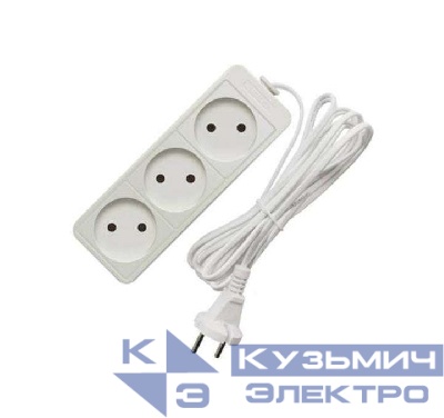 Удлинитель 3х7м без заземл. 10А IP20 2.2кВт ПВС Союз 481S-1307