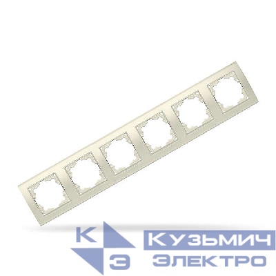 Рамка 6-м Бриллиант горизонт. сл. кость UNIVersal 1034