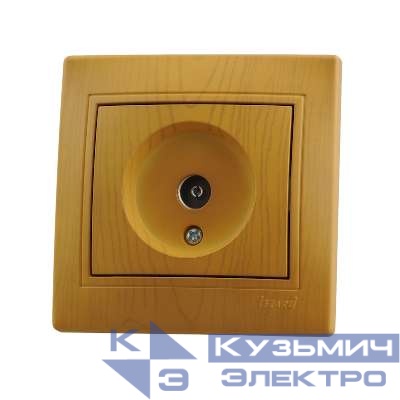 Розетка телевизионная проходная TV СП Mira ольха LEZARD 701-0701-129
