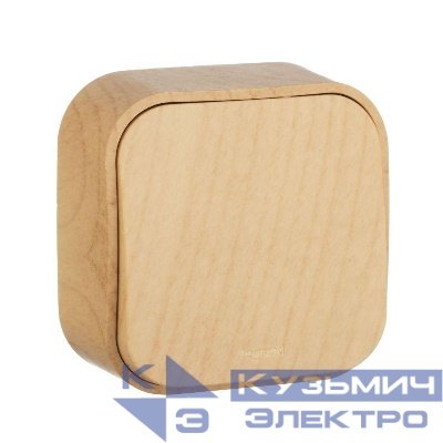 Выключатель 1-кл. ОП Quteo 10А IP20 10AX дерево IEK 782260