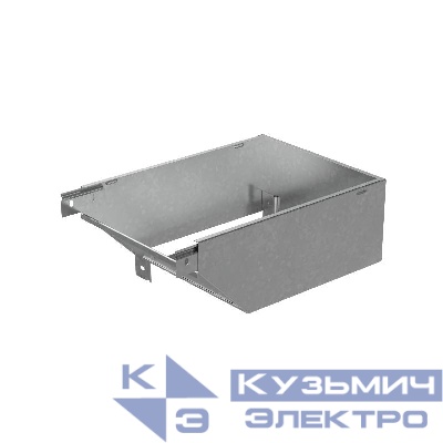 Угол для лотка вертикальный внешний левый с разворотом трассы на 90град. 300х50 сталь 1мм "ПЛЮС" VLPDplus90-50-300-L КМ PL2298