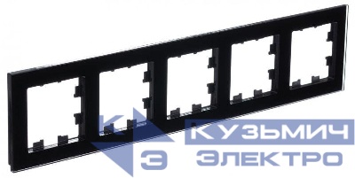 Рамка 5-м AtlasDesign Nature органич. стекло черн. SE ATN321005