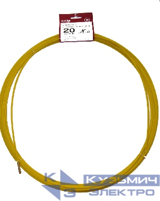 Устройство закладки кабеля (УЗК) 20м, стеклопруток с 1 сменным наконечником, d=4,5мм, желтый, Netko