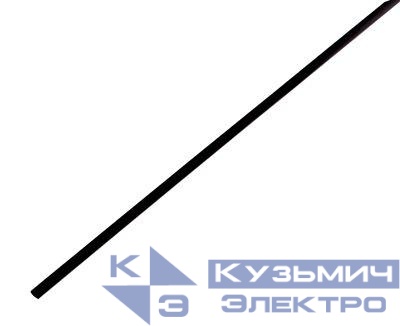 Трубка термоусадочная ТУТ нг 2.0/1.0 черн. (уп.200м) Rexant 49-0206