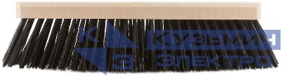 Щетка для пола деревянная овальная (тротуарная) 6-ти рядная 275мм КУРС 68044