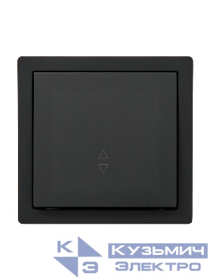 Выключатель проходной 1-кл. ОП LETO черн. бархат LEZARD 752-4200-105