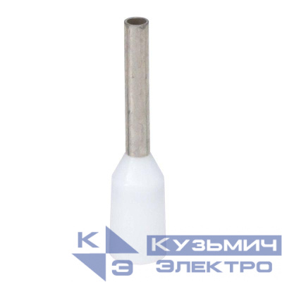 Наконечник-гильза с изолирован. фланцем для жилы 0.5кв.мм длина контактн. части 8мм бел. DKC IF0.5-08WT