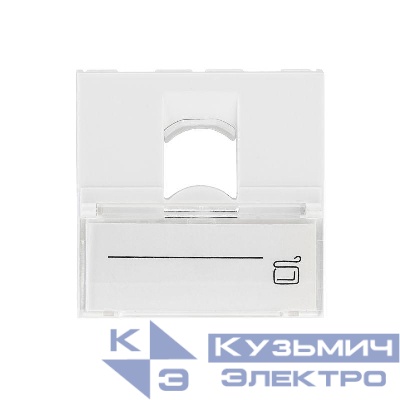 Вставка Mosaic 45х45 на 1 порт с прозр. шторкой и увеличенным окном маркировки бел. Rexant 03-0161