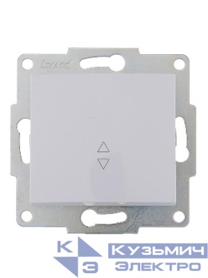 Переключатель проходной 1-кл. 1п СП Karina 10А IP20 механизм бел. LEZARD 707-0288-105