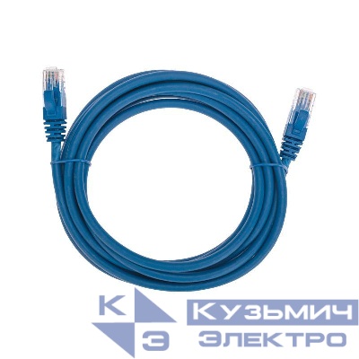 Патч-корд U/UTP CAT 6 RJ45-RJ45 26AWG LSZH син. 3м Rexant 02-0294-3