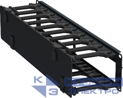 Кабель-органайзер горизонтальный 19дюйм 2U черн. ITK ZP-CC05-02U-H-R