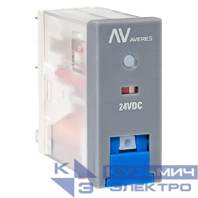 Реле промежуточное с кнопкой и мех. индикацией RPAt 22/2 8А 24В DC EKF rpat-22-2-24DC