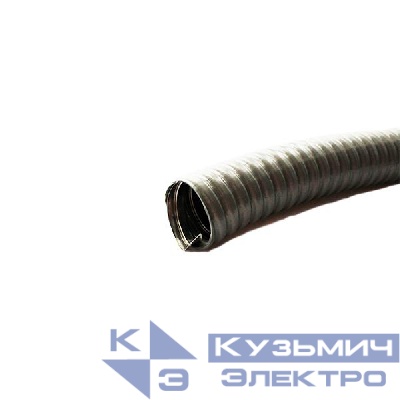 Металлорукав в ПВХ изоляции d25мм без протяжки сер. (уп.20м) Урал Пак МР-1001725-020