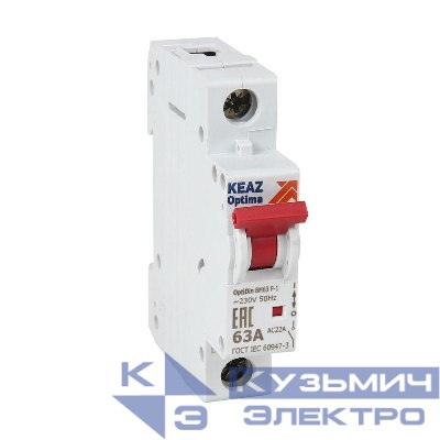 Выключатель нагрузки модульный 1п 40А OptiDin BM63Р УХЛ3 КЭАЗ 103891