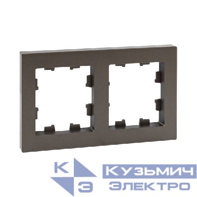 Рамка 2-м Эпика пластик мокко EKF UP1-FPM-02