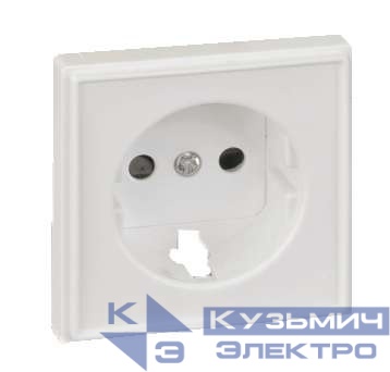 Накладка розетки Simon27 Scudo с заземл. сер. 2705041-063