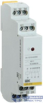 Реле промежуточное OIR 3 конт. (16А) 12В AC/DC IEK OIR-316-ACDC12V