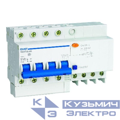 Выключатель автоматический дифференциального тока 4п C 40А 30мА тип AC 6кА DZ47LE-63 CHINT 199659
