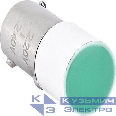 Лампа BA9s для NP2 AC/DC220В (LED) (R) зел. CHINT 576742