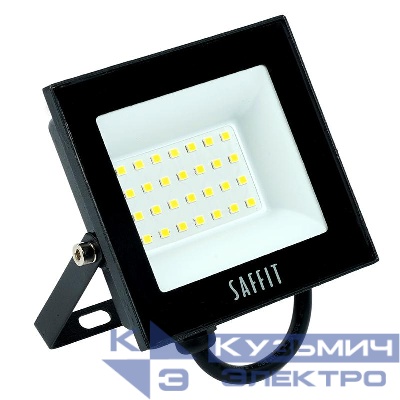 Прожектор светодиодный SFL90-30 30Вт 4000К IP65 AC230В/50Гц 2835SMD в компактном корпусе черн. SAFFIT 55076
