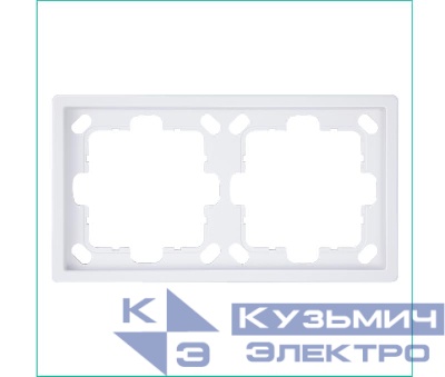 Рамка 2-м СП FD бел. глянцевый Jasmart FD1002W