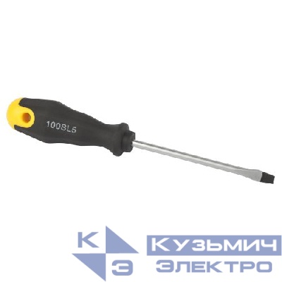 Отвертка SL 5х100мм шлицевая двухкомпонентн. рукоятка ЭРА Б0055862