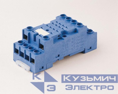 Розетка с винт. клеммами (под шайбу) для реле 55.32 таймера 85.02 модули 99.01 в комплекте металлич. клипса 094.71 син. FINDER 9472SMA