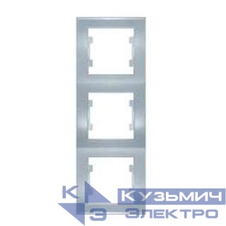 Рамка 3-м Бриллиант верт. серебр. UNIVersal 7949728