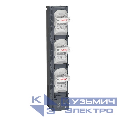 Выключатель вертикальный предохранитель разъединитель 400А 3P с пополюсным отключением с выводами "ласточкин хвост" DKC FSV02-S-3U-M10