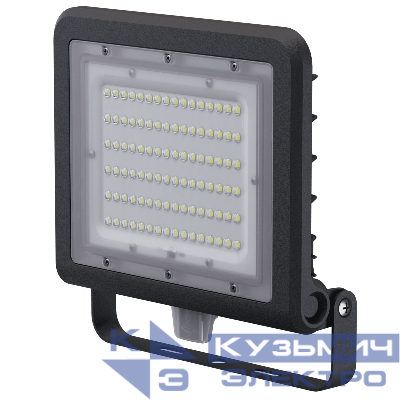Прожектор светодиодный 80 682 NFL-03-100-6.5К-BL-LED 100Вт 6500К IP65 14200лм с датчиком черн. Navigator 80682