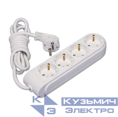 Удлинитель 4х5м с заземл. 16А IP20 ПВС 3х1.5 защ. шторки Makel N4210064