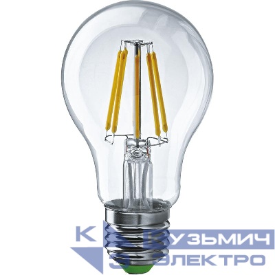 Лампа светодиодная филаментная 80 878 OLL-F-A60-15-230-2.7K-E27 15Вт грушевидная прозрачная 2700К тепл. бел. E27 1500лм 220-240В ОНЛАЙТ 80878