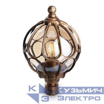 Светильник PL3703 60Вт E27 IP44 230В садово-парковый черн. зол. FERON 11359