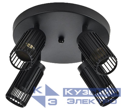 Светильник 4209 потолочный 4хGU10 черн. IEK LT-UPB0-4209-GU10-4-K02