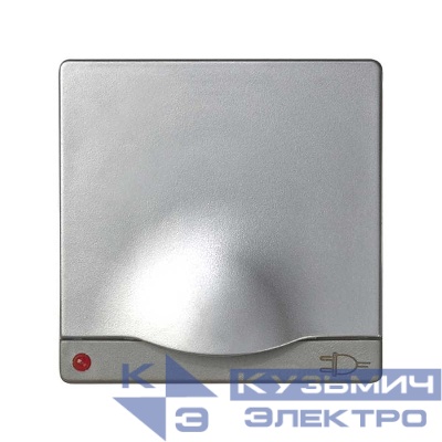 Накладка с крышкой и индикатором напряжения для 75432-; 75464-39 Simon82/82Nature алюм. 82099-33