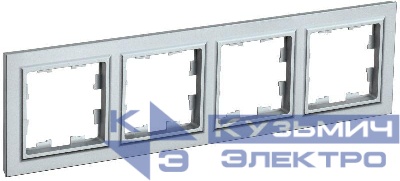 Рамка 4-м BRITE РУ-4-БрА алюм. IEK BR-M42-K47