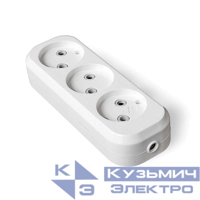 Колодка удлинителя 3-м без заземл. IONICH 1518