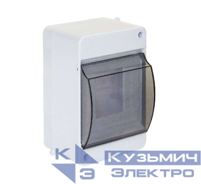 Щиток ОП Тусо 4мод. с верт. двер. 130х87х83мм Рувинил 68104